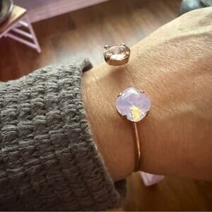 Sabika LIKE Pink Crystal Rose Gold Tone Cuff Bracelet NEW